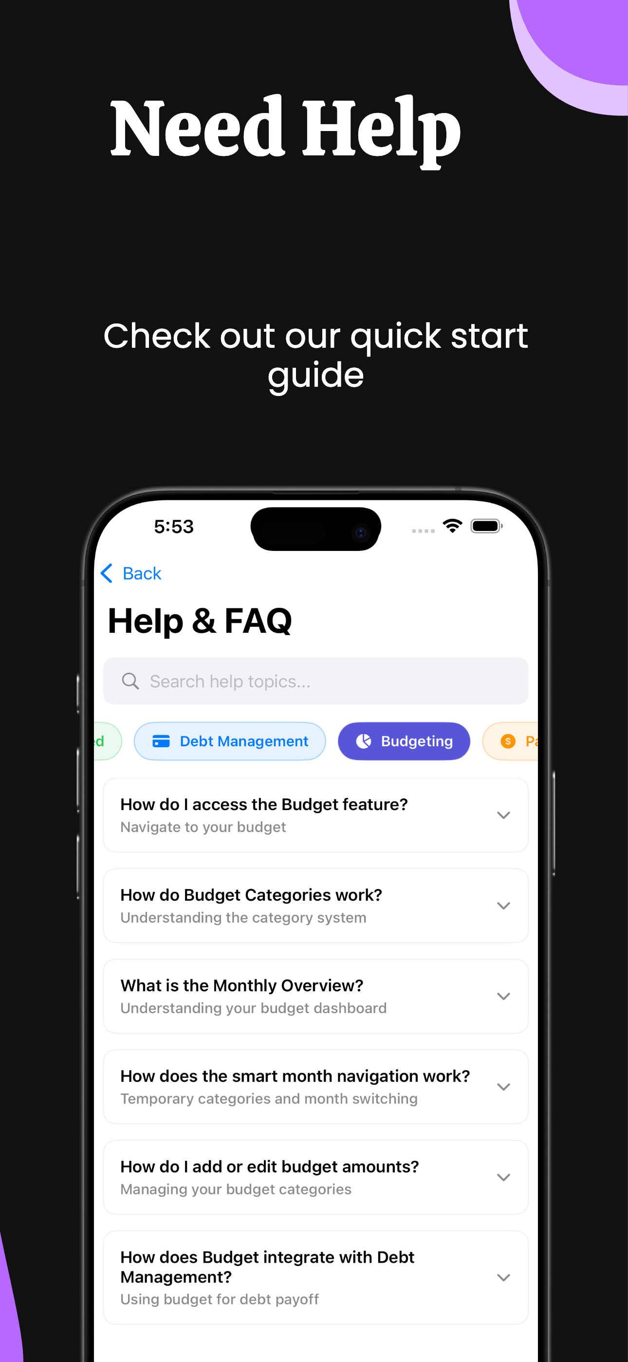 Settings - Customize your experience