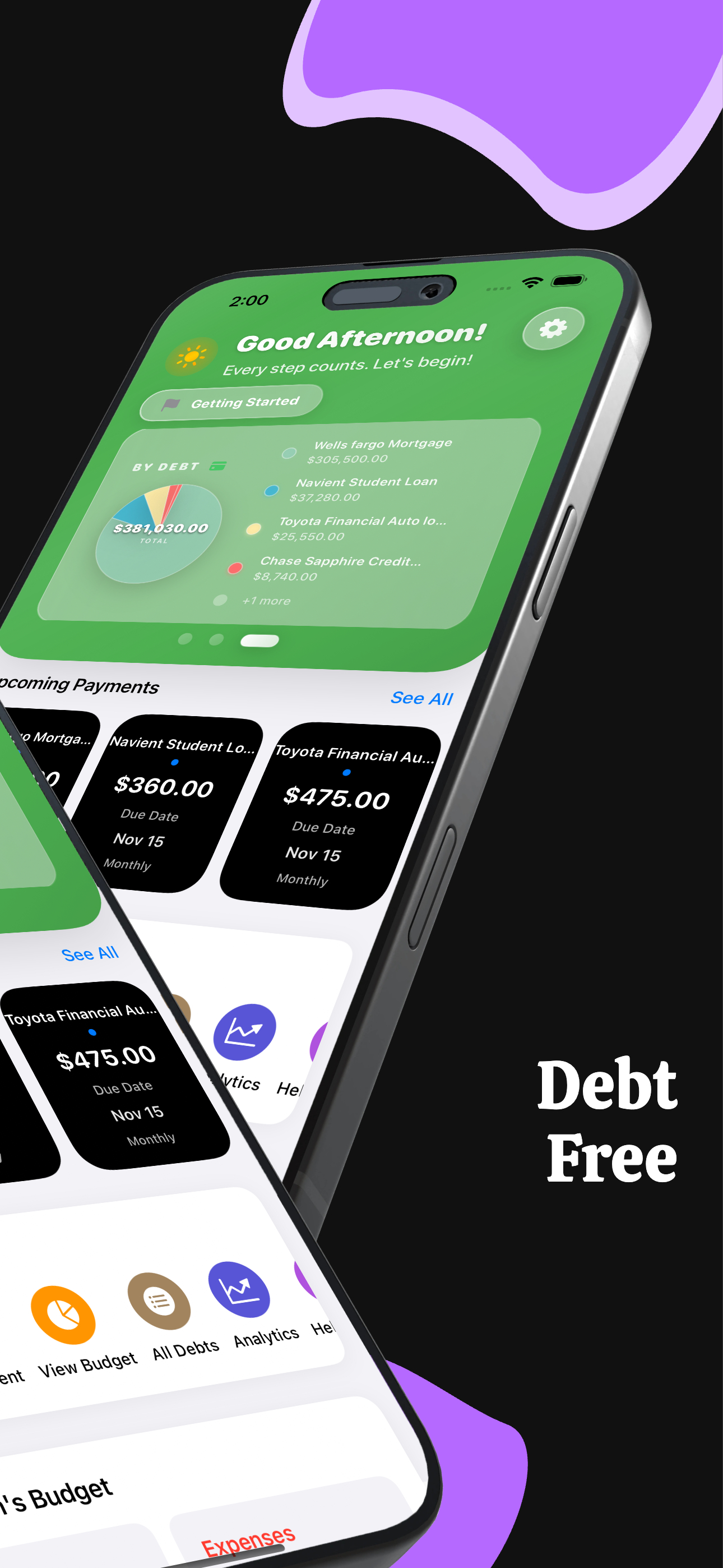 Add Debts - Track credit cards, loans, and more